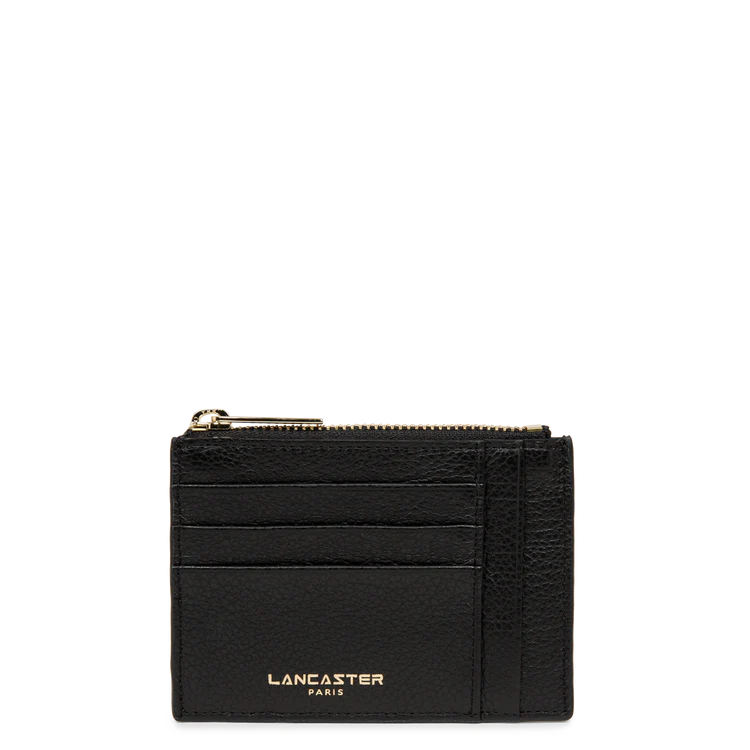 Porte-Monnaie & Cartes – Cuir Dune Noir – Lancaster Paris