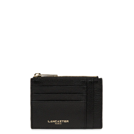 Porte-Monnaie & Cartes – Cuir Dune Noir – Lancaster Paris