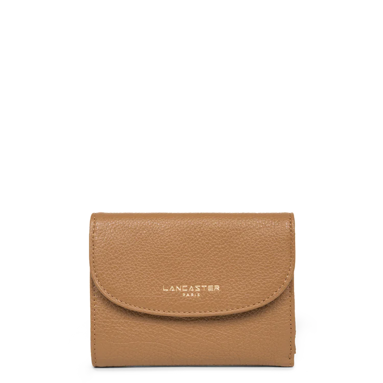 Porte-Monnaie Dos-à-Dos – Cuir Dune Grainé Camel – Lancaster Paris