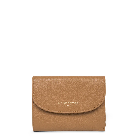 Porte-Monnaie Dos-à-Dos – Cuir Dune Grainé Camel – Lancaster Paris
