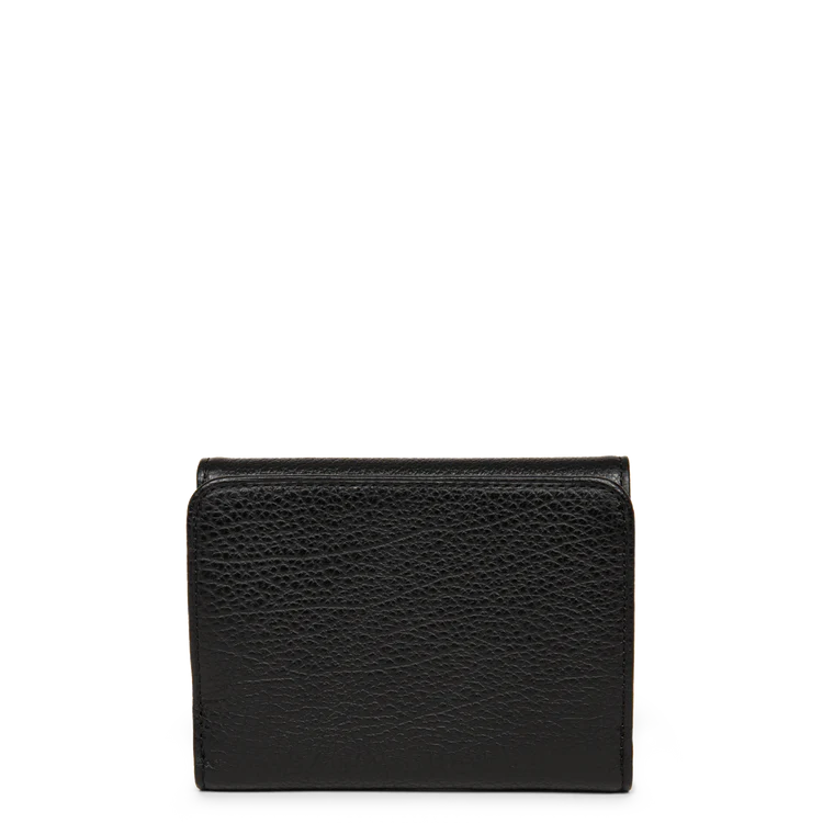 Porte-Monnaie Dos-à-Dos – Cuir Dune Grainé Noir – Lancaster Paris