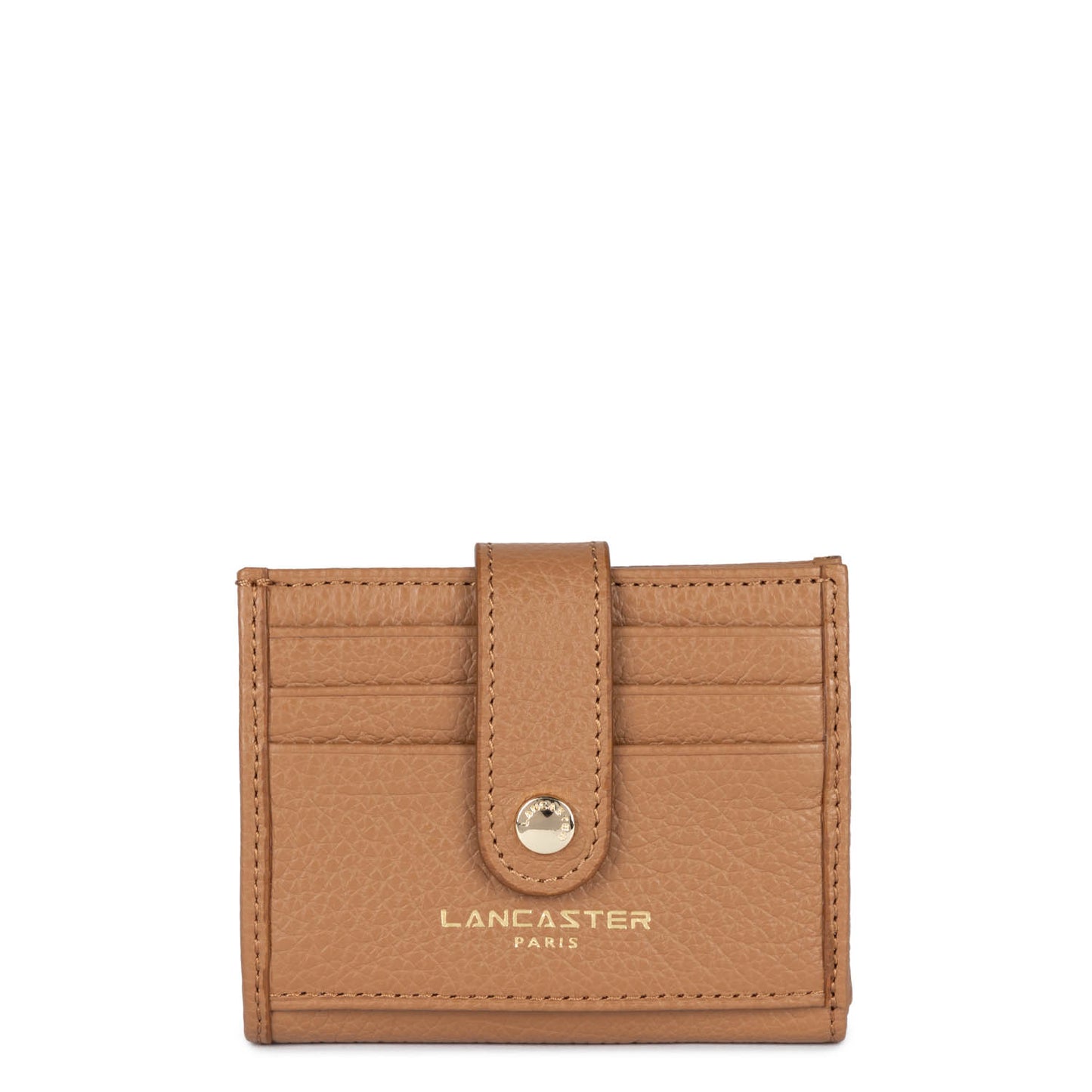 Porte-Cartes à Pression – Cuir Dune Camel – Lancaster Paris