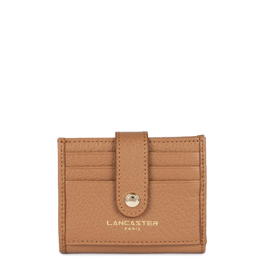 Porte-Cartes à Pression – Cuir Dune Camel – Lancaster Paris