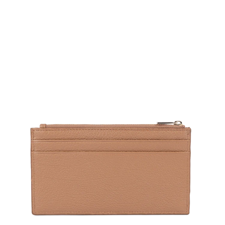 Porte-Cartes Zippé – Cuir Dune Camel – Lancaster Paris
