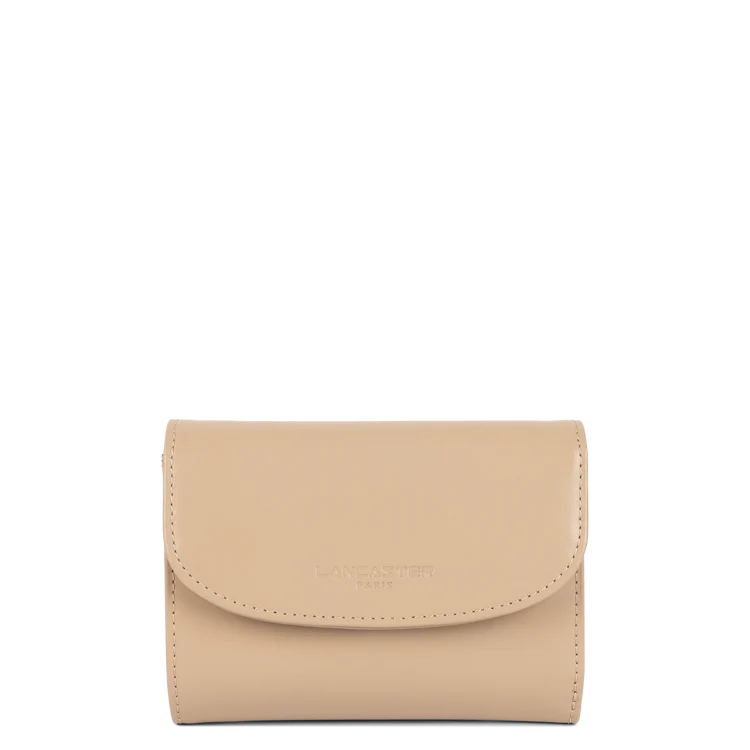 Porte-Monnaie Dos-à-Dos à Rabat – Cuir Paris Beige Foncé – Lancaster Paris