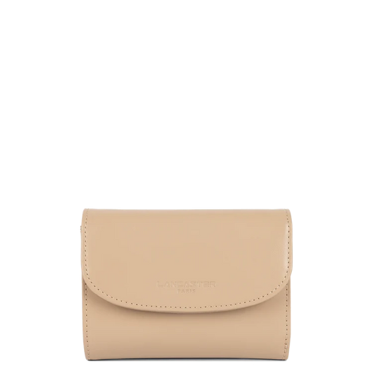 Porte-Monnaie Dos-à-Dos à Rabat – Cuir Paris Beige Foncé – Lancaster Paris