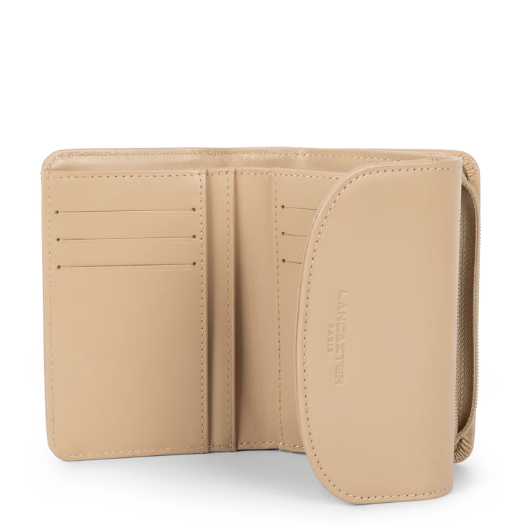 Porte-Monnaie Dos-à-Dos à Rabat – Cuir Paris Beige Foncé – Lancaster Paris