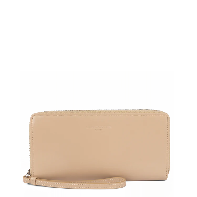Compagnon Zippé – Cuir Paris Beige Foncé – Lancaster Paris