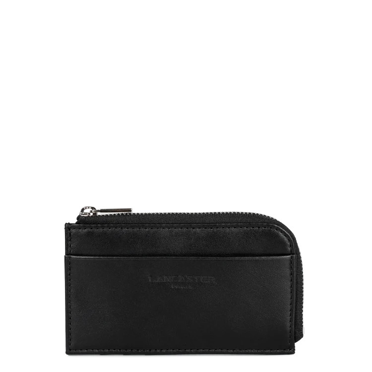 Porte-Cartes Zippé – Cuir Paris Noir – Lancaster Paris