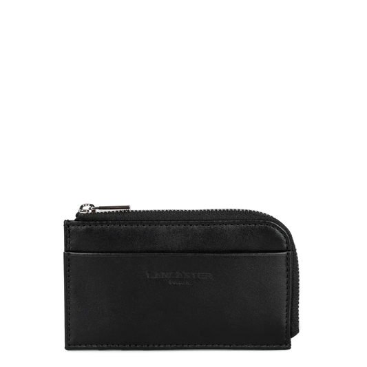 Porte-Cartes Zippé – Cuir Paris Noir – Lancaster Paris