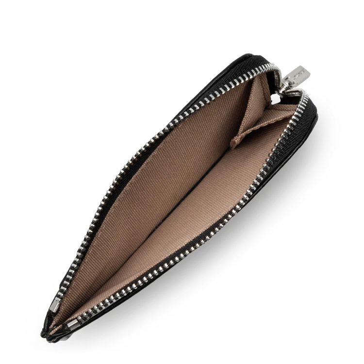 Porte-Cartes Zippé – Cuir Paris Noir – Lancaster Paris