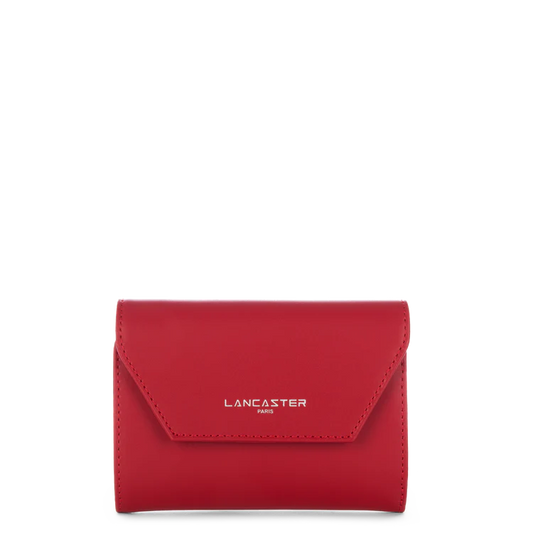 Portefeuille – Cuir Lisse Rouge – Grand Modèle – Lancaster Paris