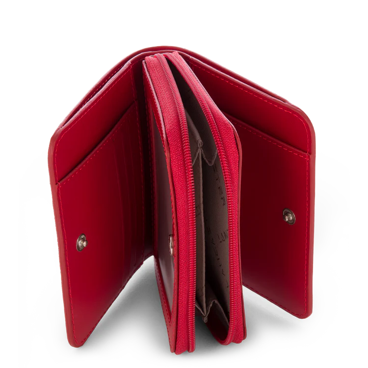 Portefeuille – Cuir Lisse Rouge – Petit Modèle – Lancaster Paris