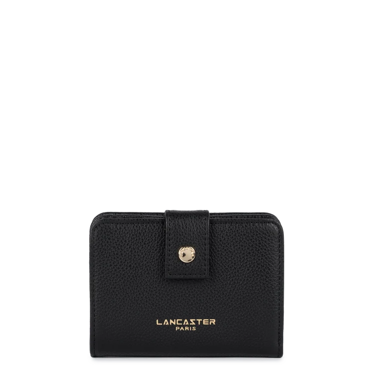Portefeuille à Pression – Cuir Milano Ana Noir – Lancaster Paris
