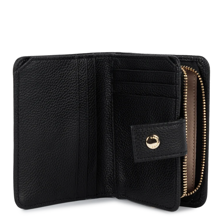 Portefeuille à Pression – Cuir Milano Ana Noir – Lancaster Paris