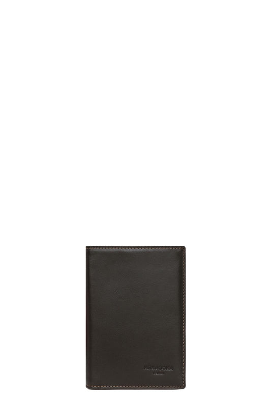Portefeuille Hexagona Cuir de Vachette Gras Marron