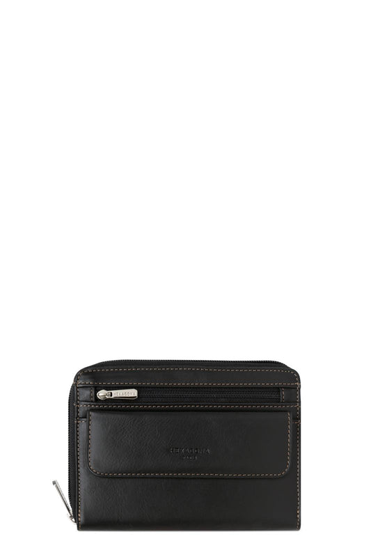 Pochette Ceinture Cuir de Vachette Hexagona Noir