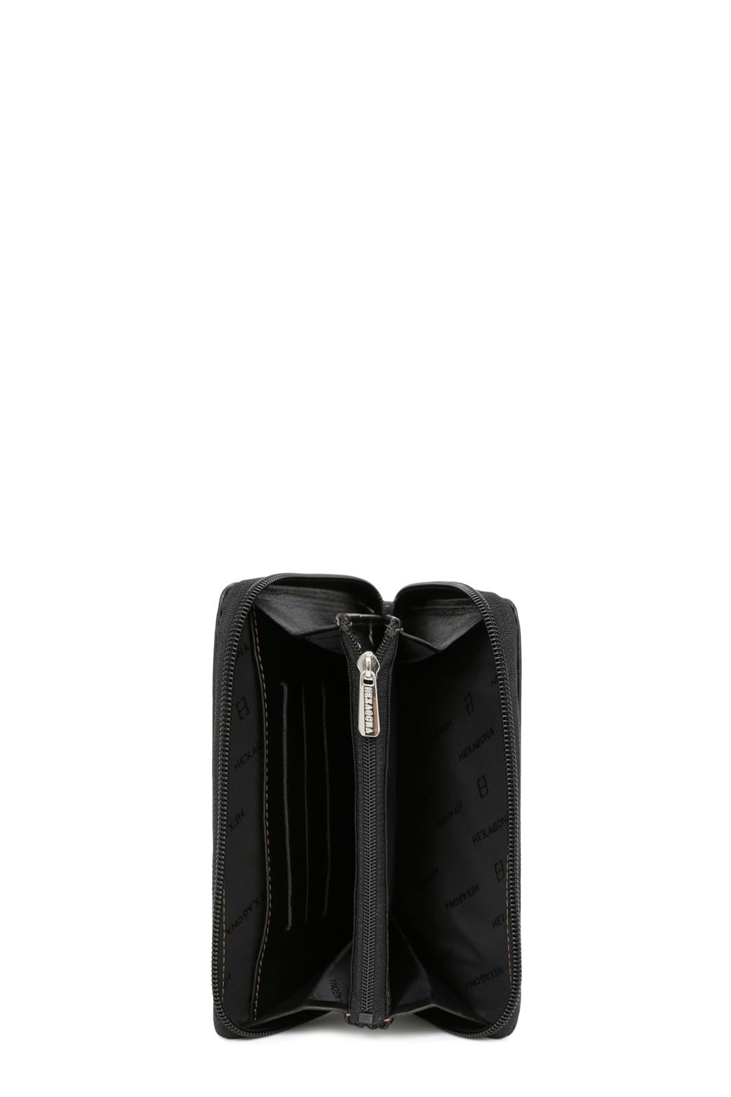 Pochette Ceinture Cuir de Vachette Hexagona Noir