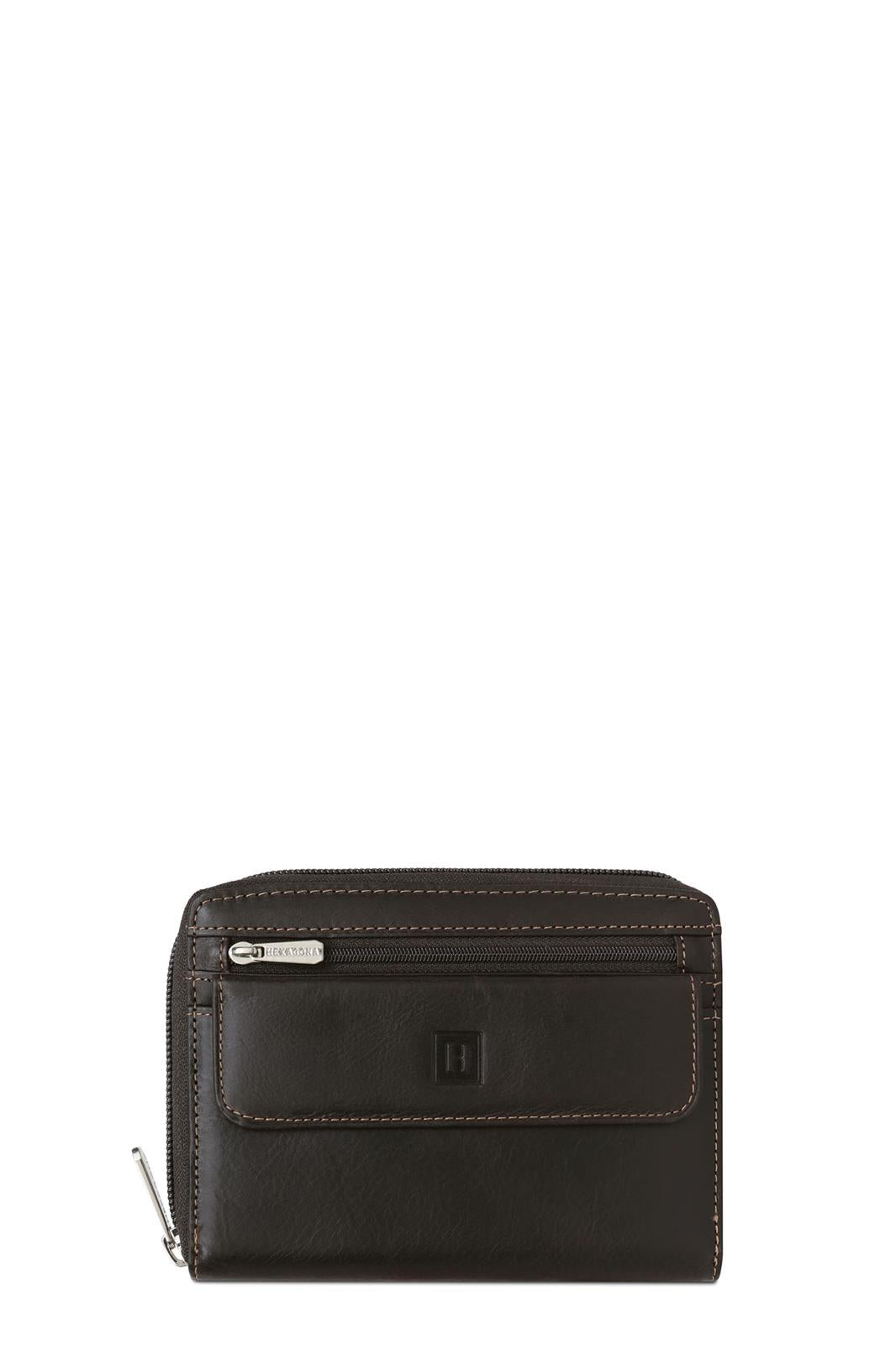Pochette Ceinture Hexagona Cuir de Vachette Gras Marron