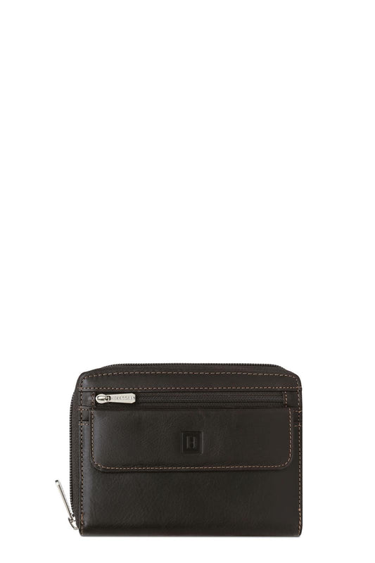 Pochette Ceinture Hexagona Cuir de Vachette Gras Marron