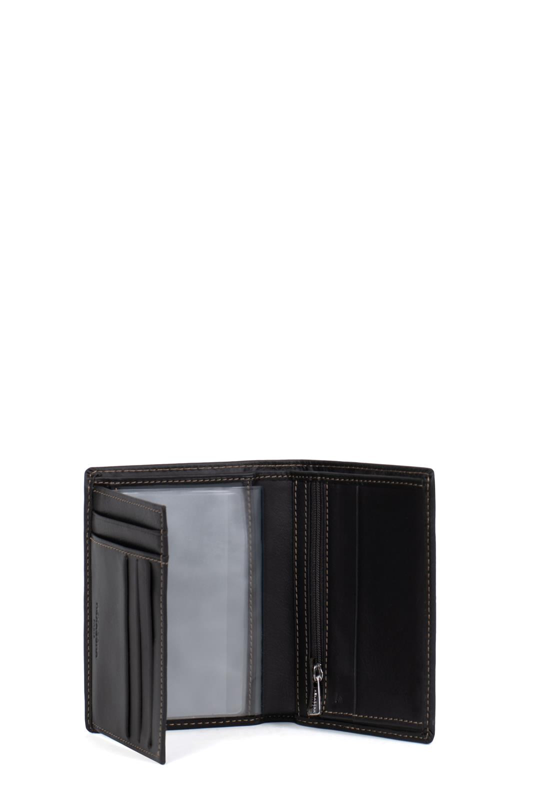 Portefeuille Hexagona Cuir de Vachette Gras Marron