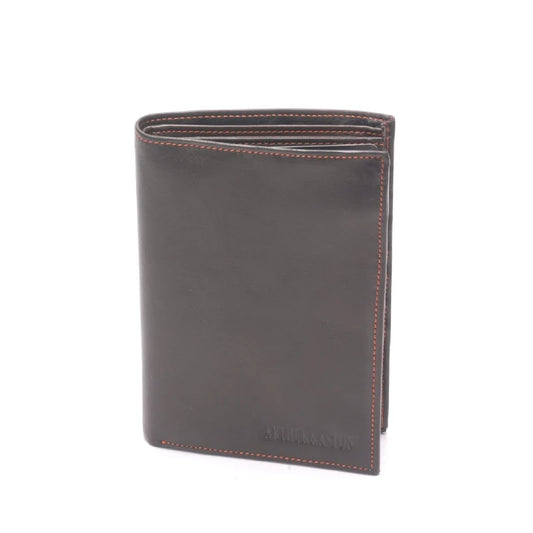 Portefeuille Cuir de Vachette Arthur & Aston Châtaigne & Orange