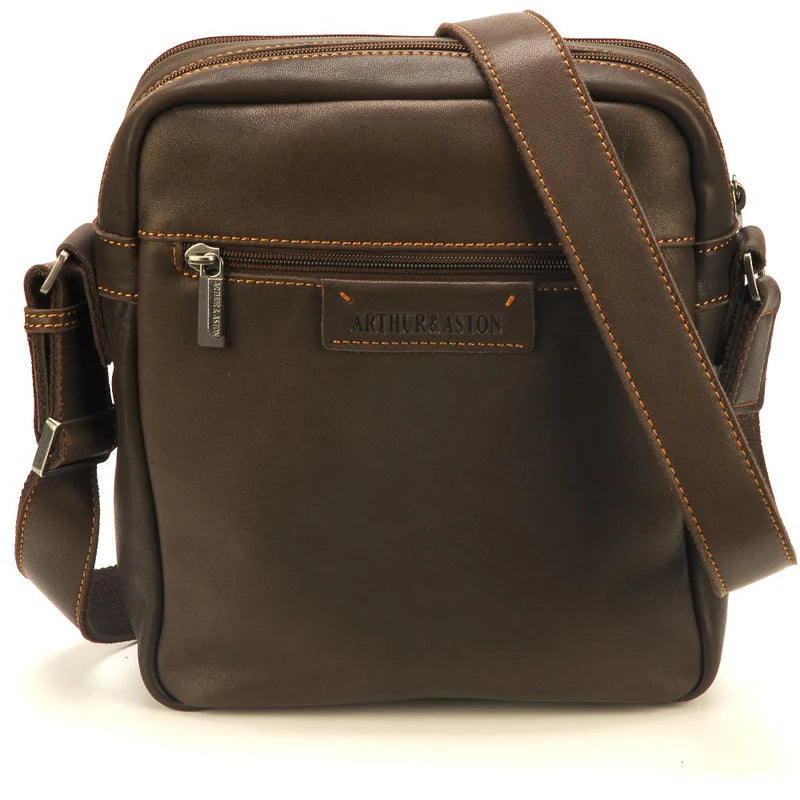 Sac Porté Travers Cuir Arthur & Aston Châtaigne – Réf. 2028-10