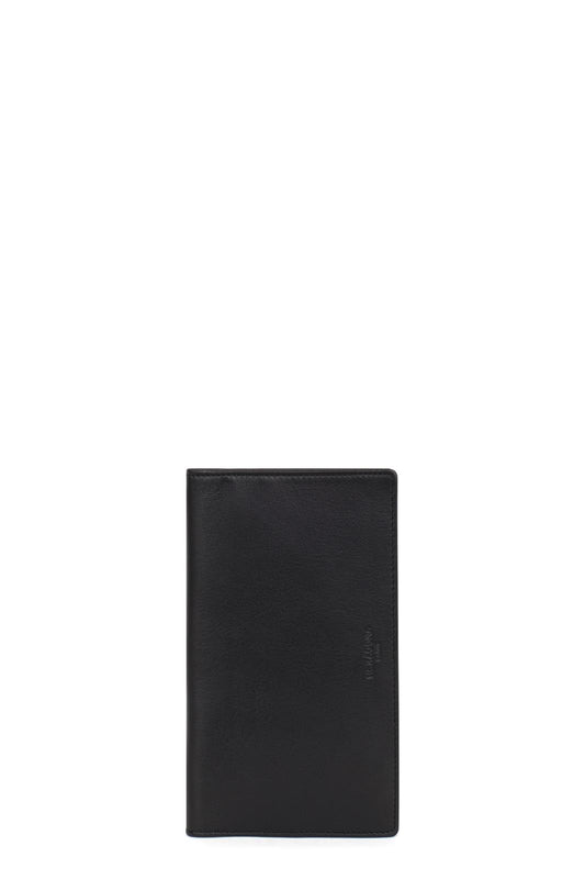 Porte-Chéquier Hexagona Cuir de Vachette Souple Noir