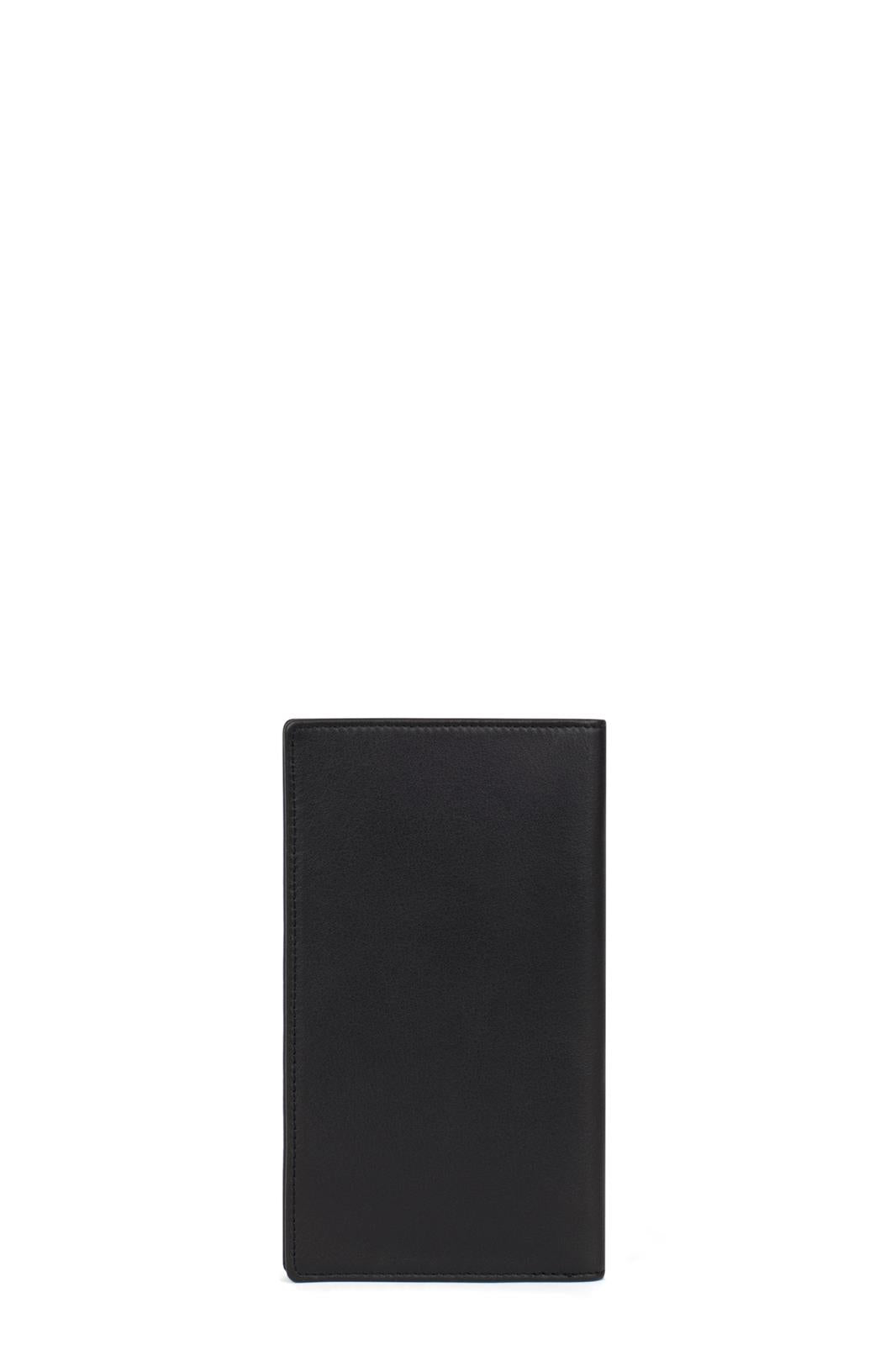 Porte-Chéquier Hexagona Cuir de Vachette Souple Noir