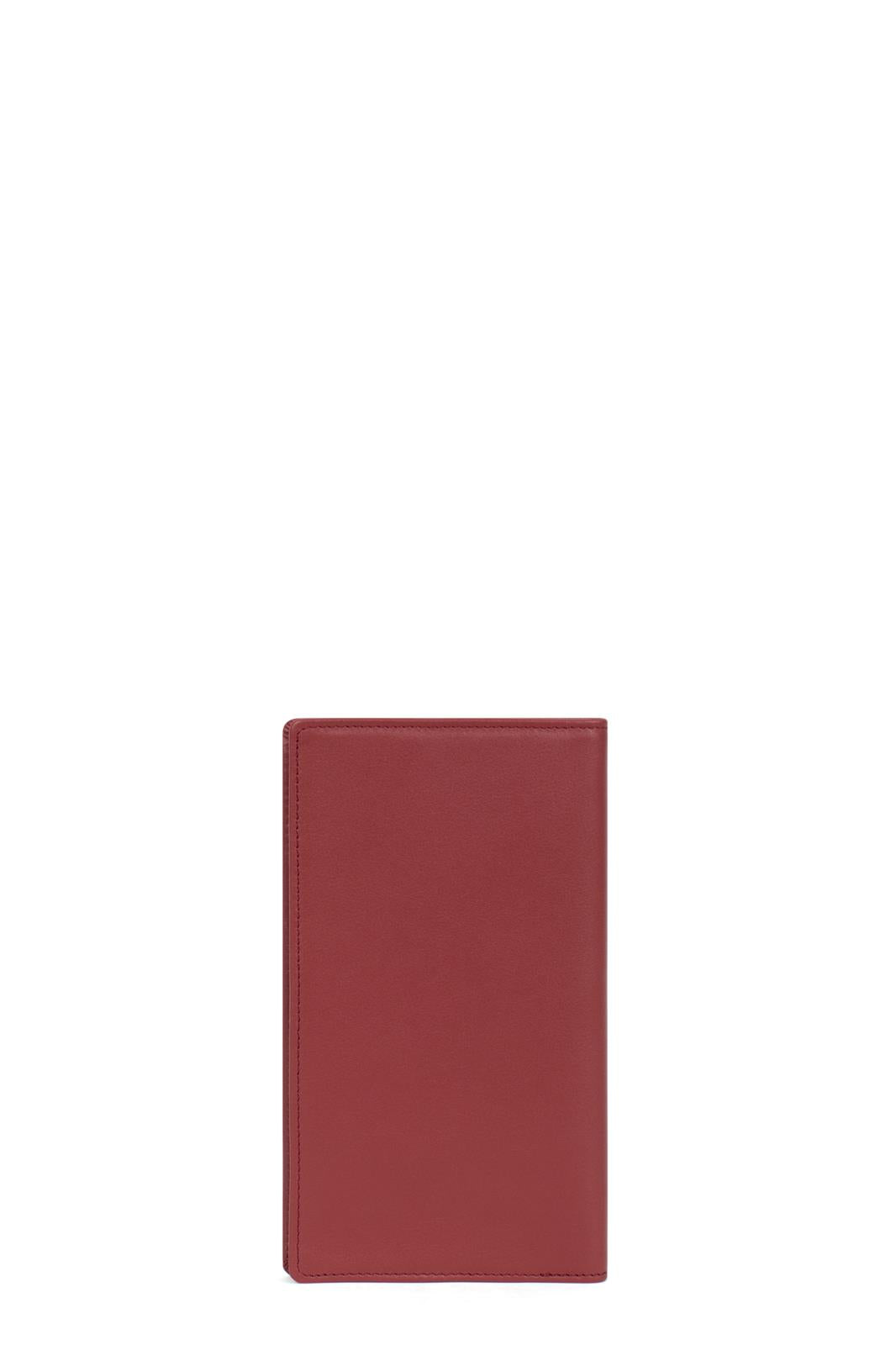Porte-Chéquier Hexagona Cuir de Vachette Souple Rouge