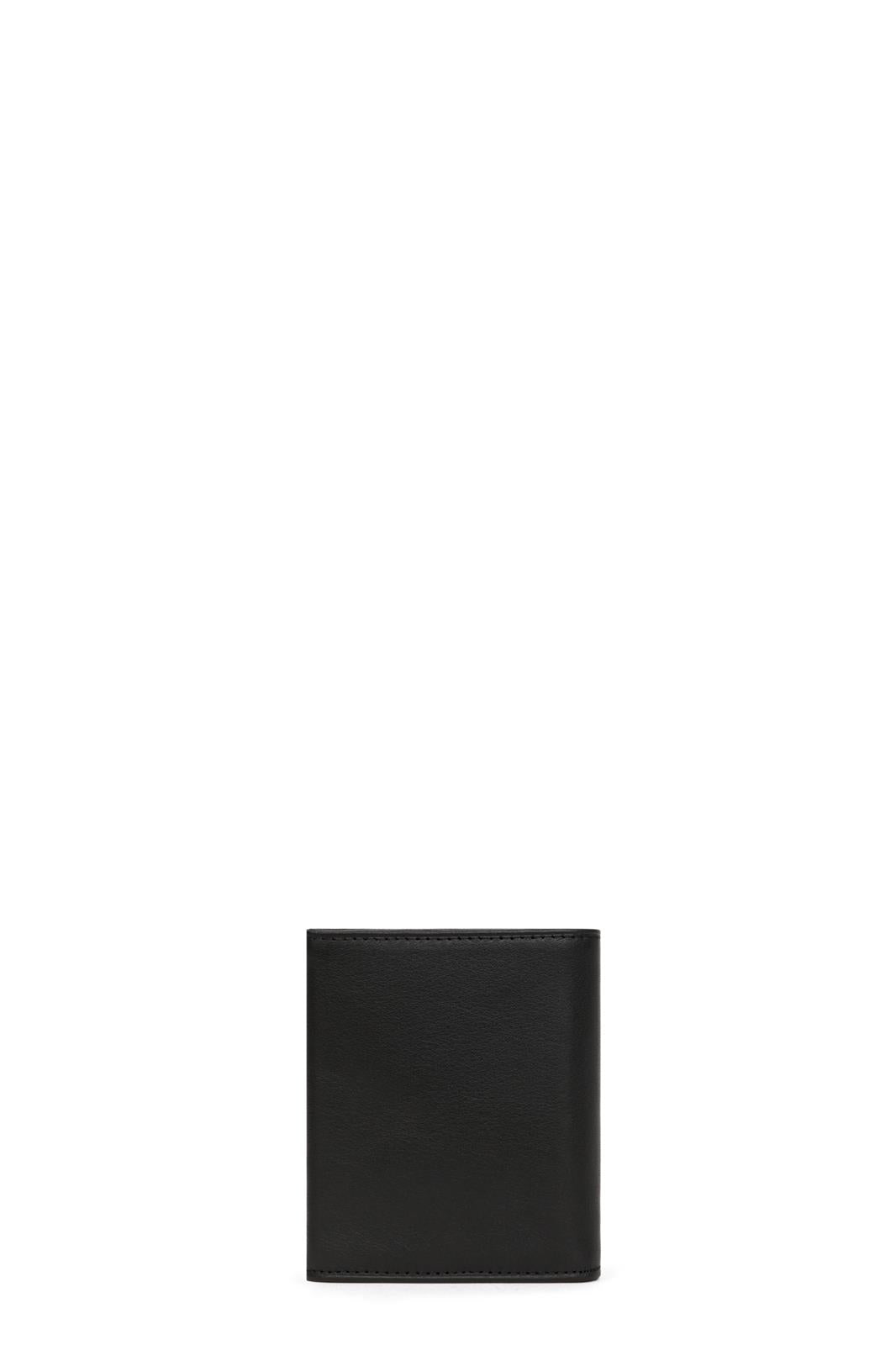 Porte-Monnaie Cuvette Hexagona Cuir de Vachette Souple Noir