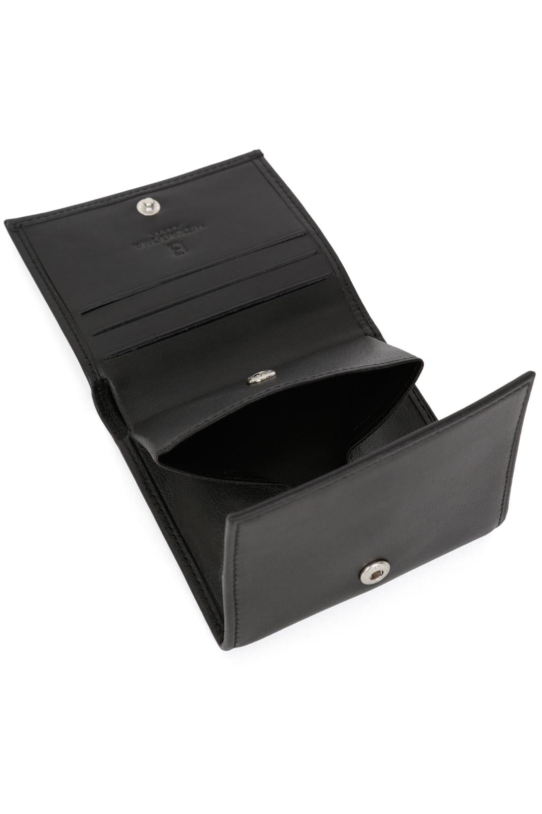 Porte-Monnaie Cuvette Hexagona Cuir de Vachette Souple Noir