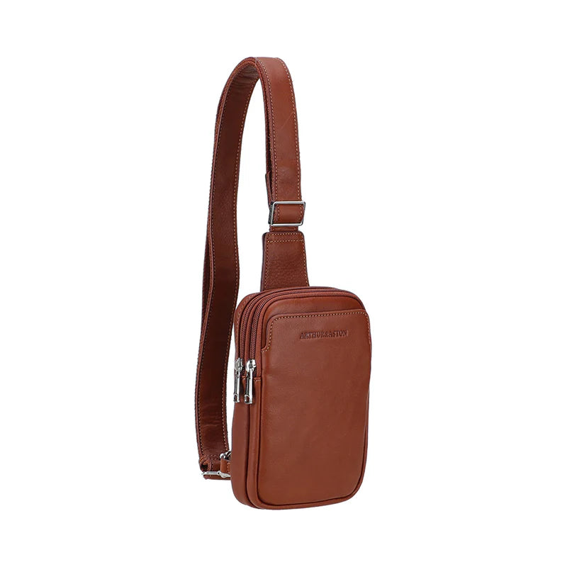 Sac Holster Cuir Arthur & Aston Cognac – Réf. 2528-11