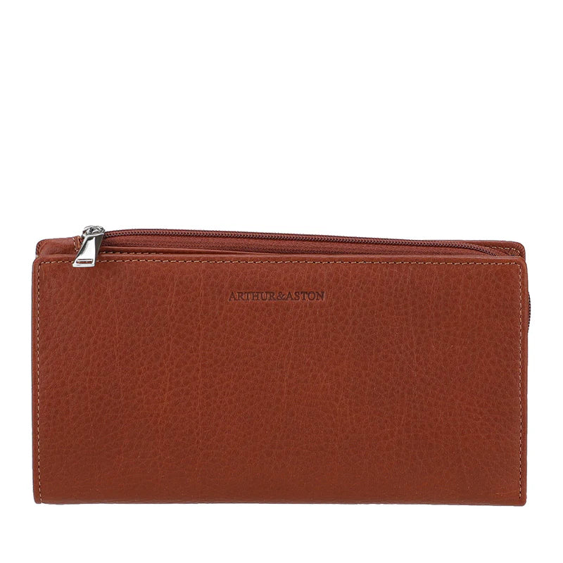 Compagnon Zippé Cuir Arthur & Aston Cognac