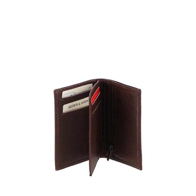 Mini Portefeuille Cuir Arthur & Aston Châtaigne