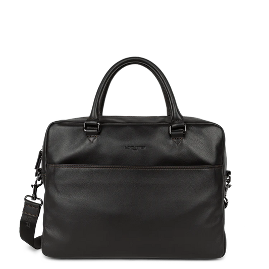 Porte-Documents Zippé – Cuir Soft Vintage Marron – Lancaster Paris