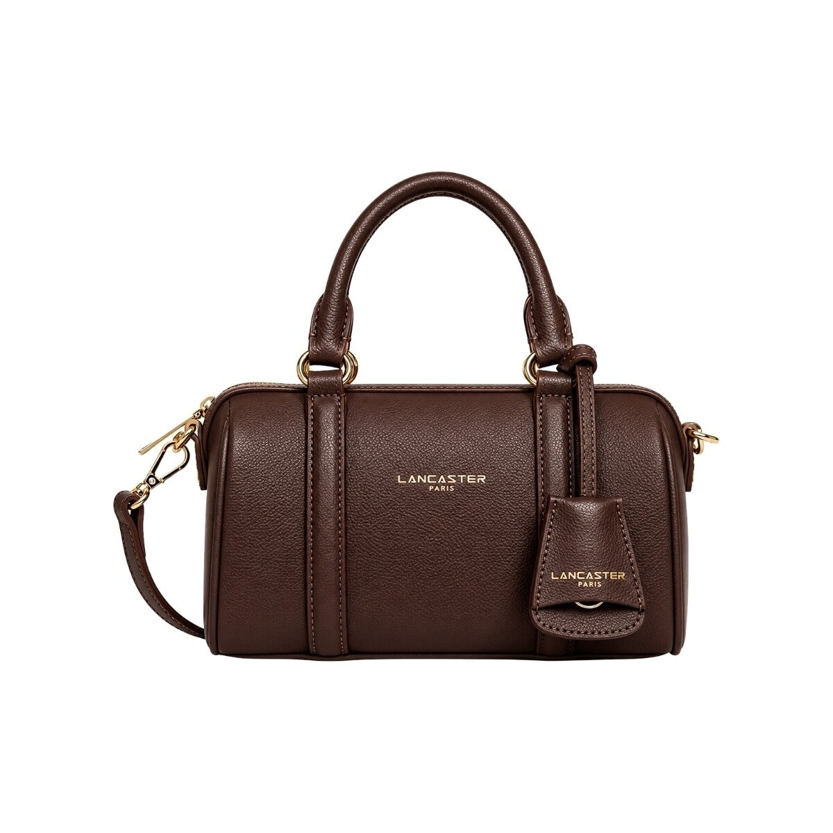 Sac Polochon Cuir Lancaster Milano Ana Marron Foncé – M