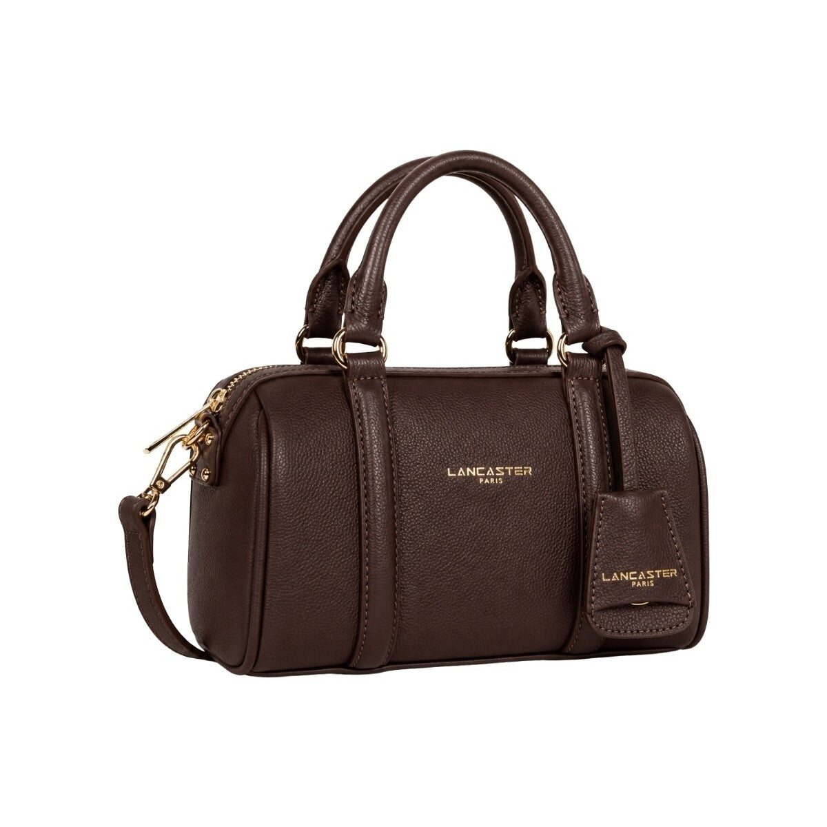 Sac Polochon Cuir Lancaster Milano Ana Marron Foncé – M