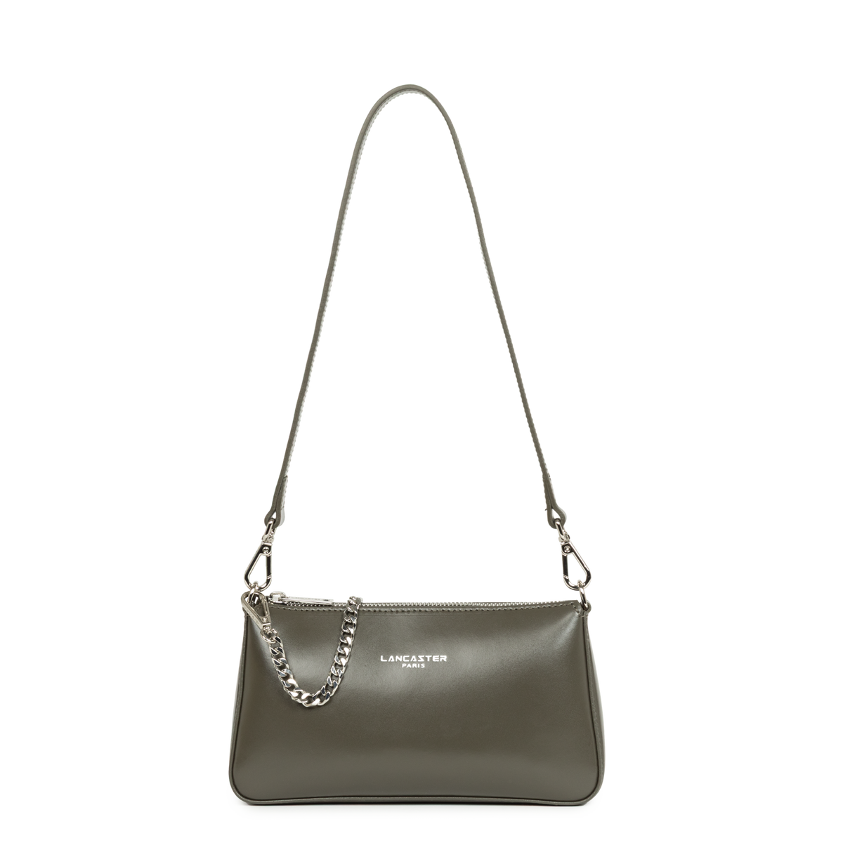 Sac Bandoulière Zippé Suave Even Kaki Foncé – Lancaster Paris