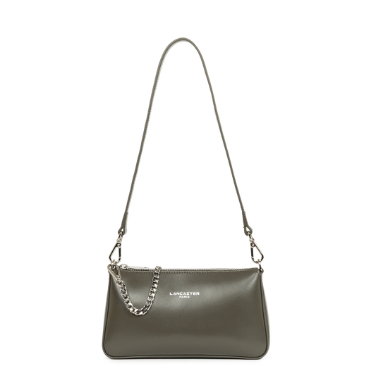 Sac Bandoulière Zippé Suave Even Kaki Foncé – Lancaster Paris