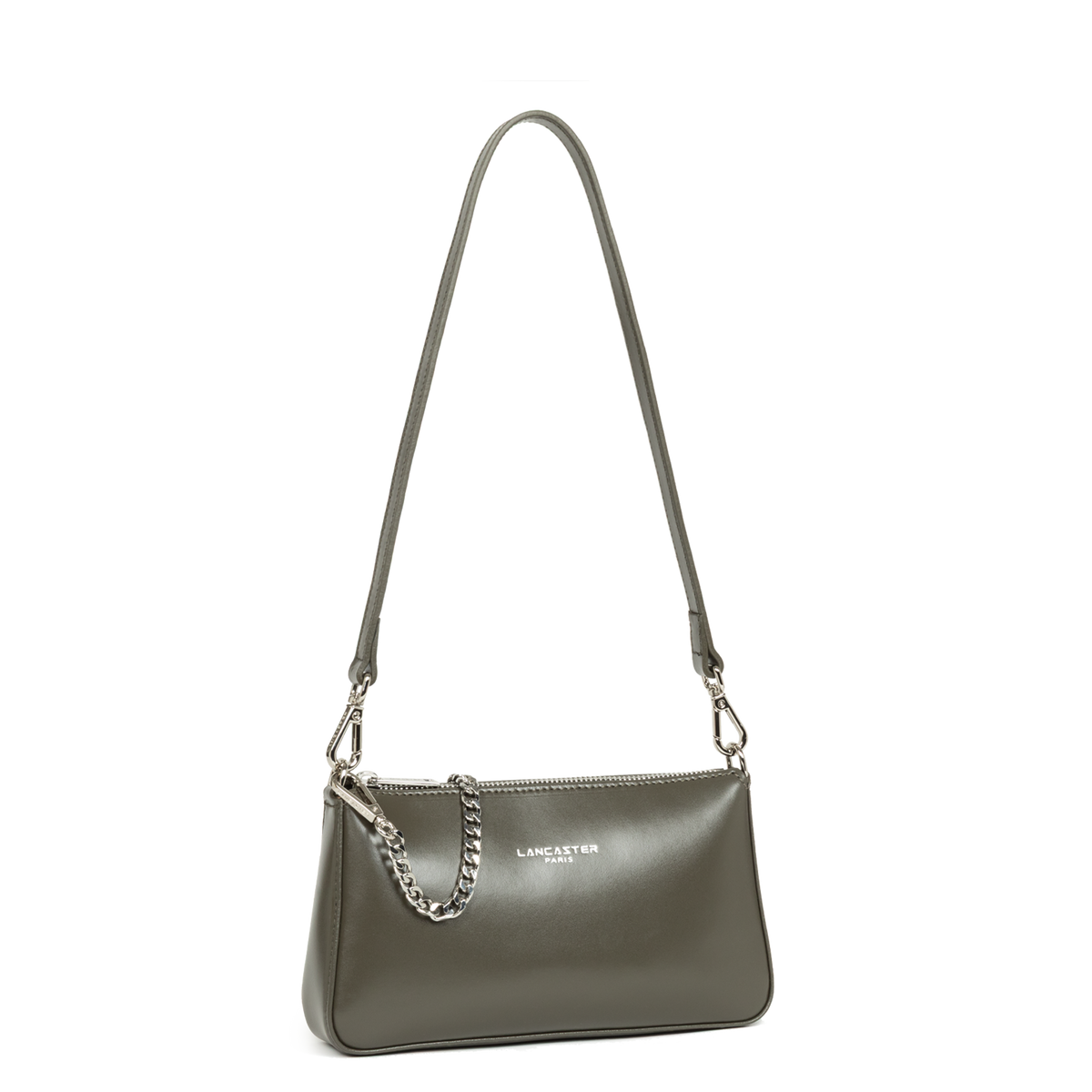 Sac Bandoulière Zippé Suave Even Kaki Foncé – Lancaster Paris