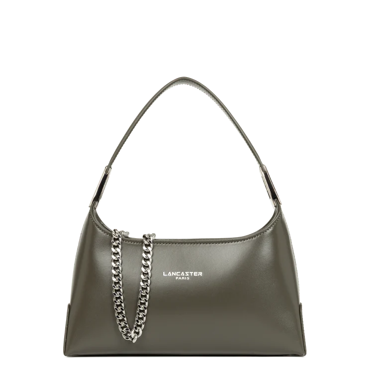 Sac Zippé Cuir Suave Ace Kaki Foncé S – Lancaster Paris