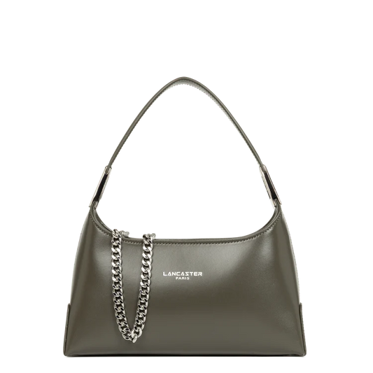 Sac Zippé Cuir Suave Ace Kaki Foncé S – Lancaster Paris