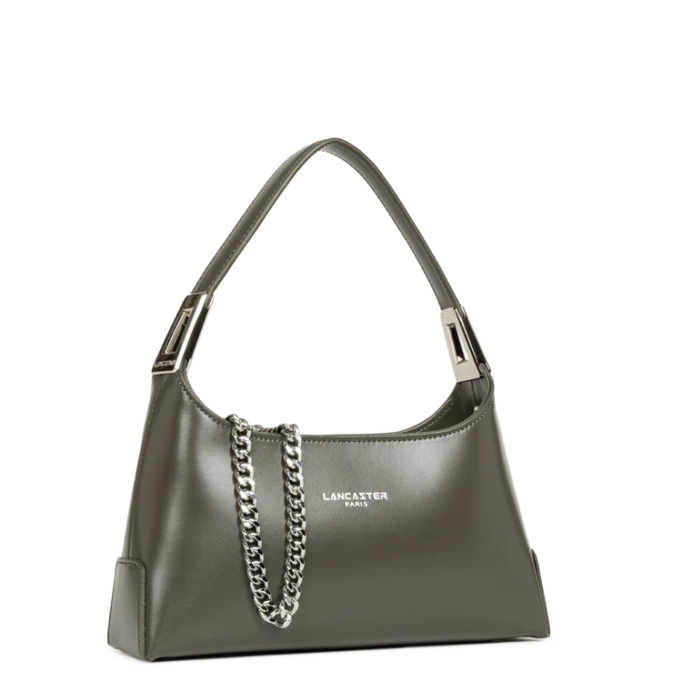Sac Zippé Cuir Suave Ace Kaki Foncé S – Lancaster Paris