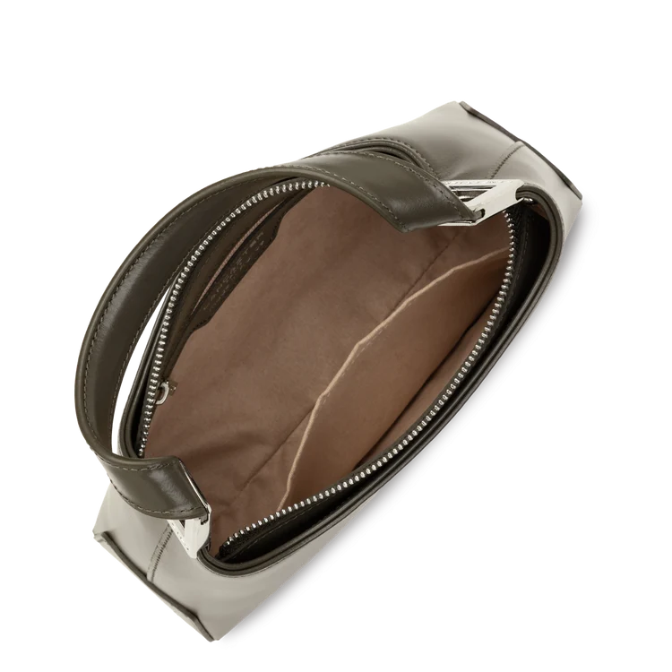 Sac Zippé Cuir Suave Ace Kaki Foncé S – Lancaster Paris