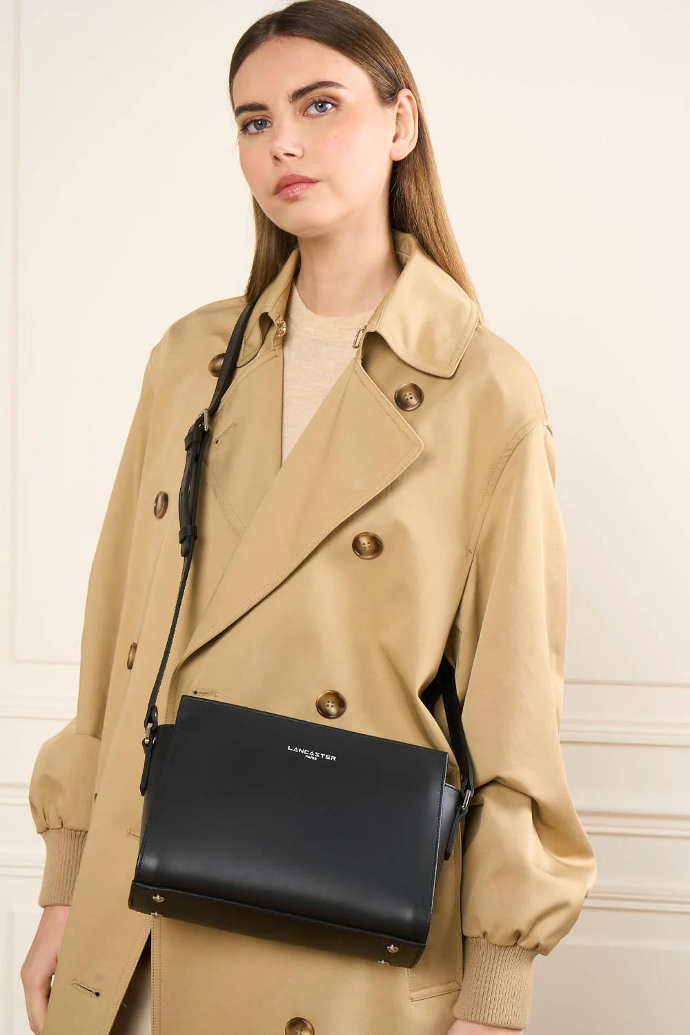 Sac Porte-Travers Smooth Noir – Lancaster Paris