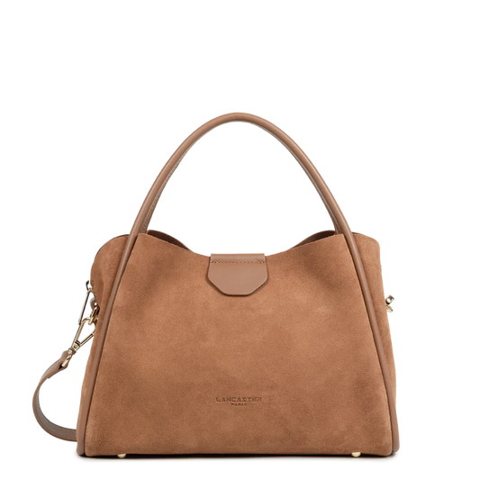 Sac Porté Main – Suédine Moka – Lancaster Paris