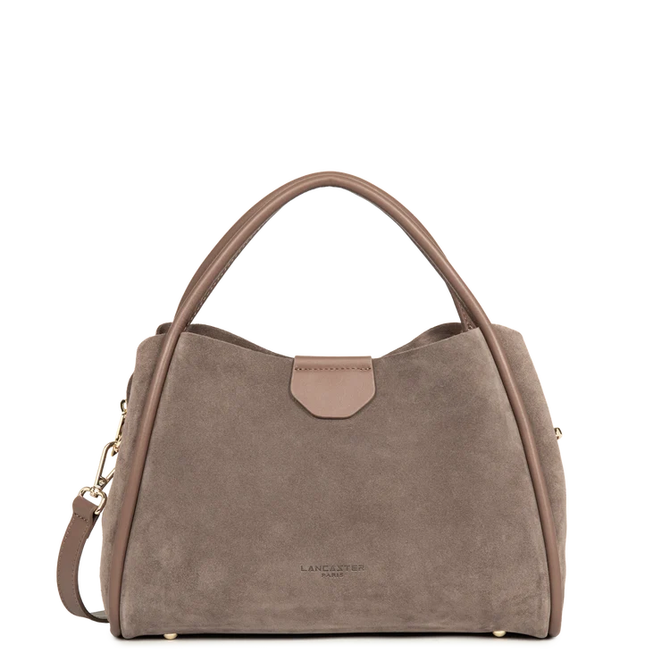 Sac Porté Main Suédine Taupe – Lancaster Paris
