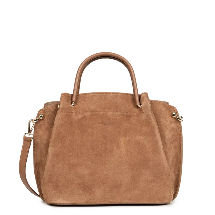 Sac Porte-Main Louisa – Suédé Moka – Lancaster Paris