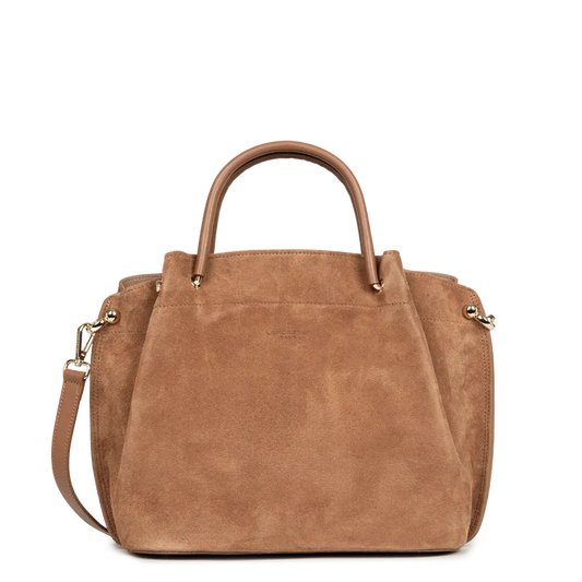 Sac Porte-Main Louisa – Suédé Moka – Lancaster Paris